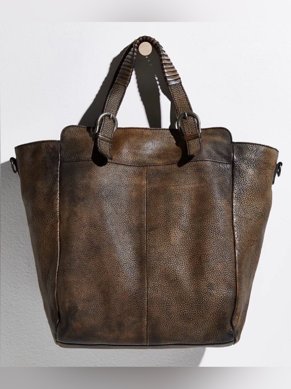 We The Free Rover Leather Tote in Bark🔥 Rare! free people - Picture 7 of 16